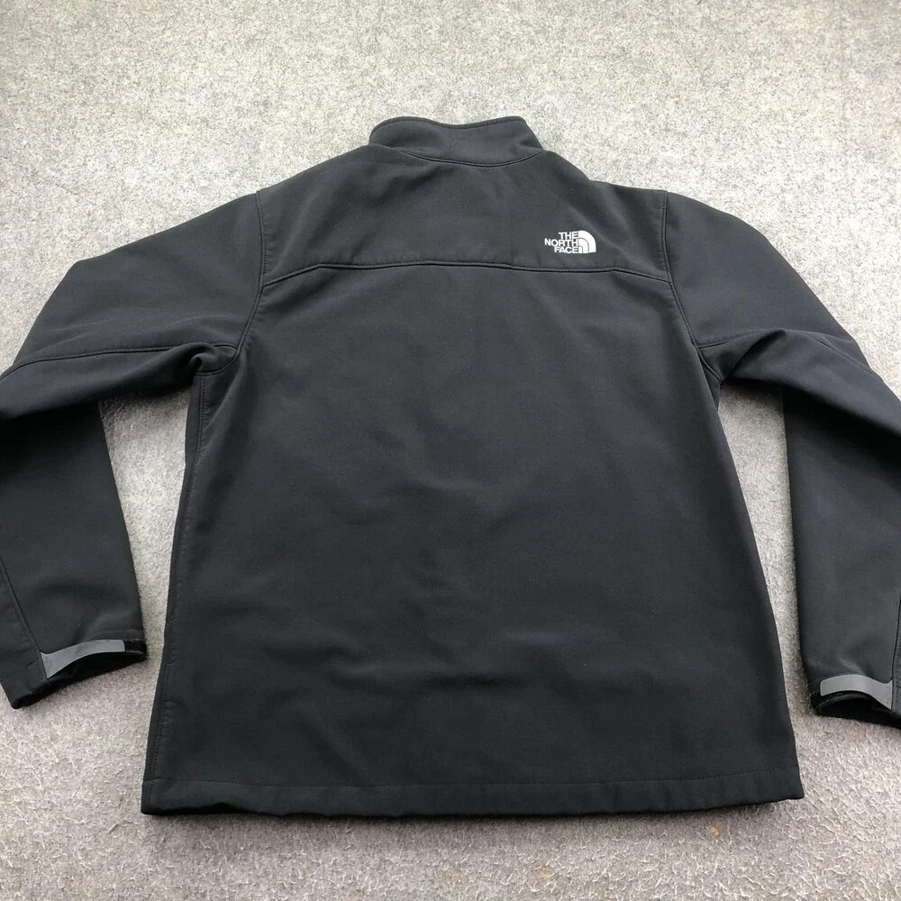The North Face Jacket Mens Medium Black Softshell Fleece Full Zip Outdoor